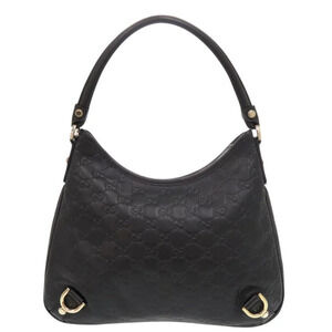 Gucci Leather Abbey Handbag Hobo ssima Shoulder Black One Bag